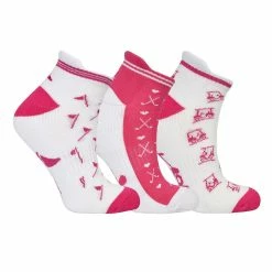 SurprizeShop Ladies 3 Pair Pack Patterned Golf Socks -Golf Equipment Sales Store surprizeshop ladies 3 pair pack patterned golf socks sk008001