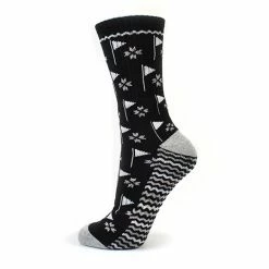 SurprizeShop Ladies Flag Design Crew Golf Socks -Golf Equipment Sales Store surprizeshop ladies flag design crew golf socks sock058
