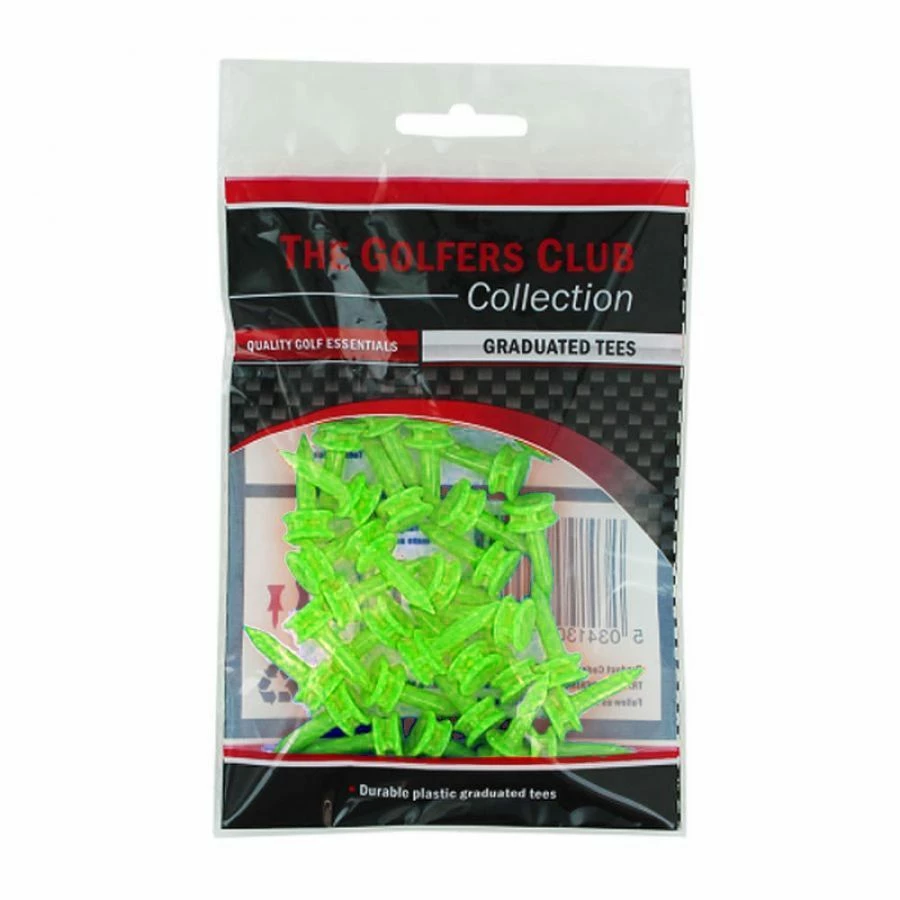 The Golfers Club Lime Step Plastic Tees 6mm 1 The Golfers Club Lime Step Plastic Tees 6mm