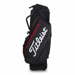 Titleist Jet Black Premium Golf Staff Stand Bag -Golf Equipment Sales Store titleist 2020 jet black premium stand bag side 1