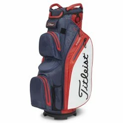 Titleist Cart 14 StaDry 2023 Golf Cart Bag -Golf Equipment Sales Store titleist cart 14 stadry 2023 golf cart bag navy red white